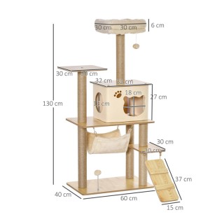 Δέντρο Γάτας - Ονυχοδρόμιο 60 x 40 x 130 cm PawHut D30-367