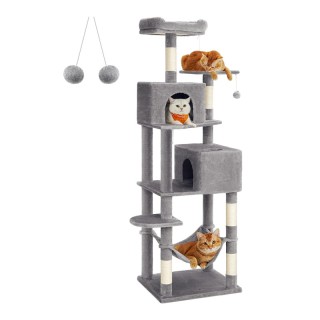 Δέντρο Γάτας - Ονυχοδρόμιο 60 x 49 x 191 cm Γκρι / Λευκό PCT191W01 ... Δέντρο Γάτας - Ονυχοδρόμιο 60 x 49 x 191 cm Γκρι / Λευκό PCT191W01 ...
