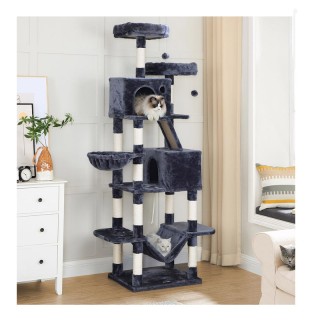 Δέντρο Γάτας - Ονυχοδρόμιο 60 x 50 x 206 cm Χρώματος Σκούρο Γκρι PC... Δέντρο Γάτας - Ονυχοδρόμιο 60 x 50 x 206 cm Χρώματος Σκούρο Γκρι PC...