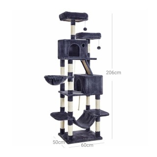 Δέντρο Γάτας - Ονυχοδρόμιο 60 x 50 x 206 cm Χρώματος Σκούρο Γκρι PC... Δέντρο Γάτας - Ονυχοδρόμιο 60 x 50 x 206 cm Χρώματος Σκούρο Γκρι PC...