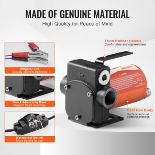 VEVOR  Αντλία Μεταφοράς Καυσίμου 12V 5 GPM με Αυτόματο Ακροφύσιο Πε...