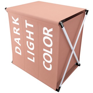 BAKAJI Καλάθι Απλύτων 3 Διαμερισμάτων Πτυσσόμενο Μεταλλικό και Υφα... BAKAJI Καλάθι Απλύτων 3 Διαμερισμάτων Πτυσσόμενο Μεταλλικό και Υφα...