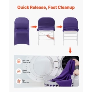 VEVOR Καλύμματα Καρεκλών 50 Τεμαχίων Μοβ με Διαστάσεις 45 x 46 x 77... VEVOR Καλύμματα Καρεκλών 50 Τεμαχίων Μοβ με Διαστάσεις 45 x 46 x 77...