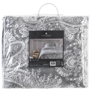 Atmosphera Κουβερλί Διπλής Όψης Γίγας, Γκρι-Λευκό, Με Έθνικ Σχέδιο,...