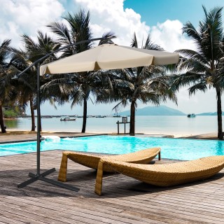 Ομπρέλα κήπου Outsunny με μανιβέλα ανοίγματος και ανακλινόμενο βραχ... Ομπρέλα κήπου Outsunny με μανιβέλα ανοίγματος και ανακλινόμενο βραχ...