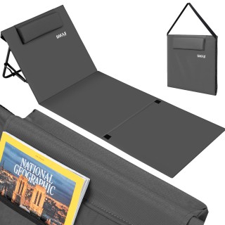 BAKAJI Πτυσσόμενο Ρυθμιζόμενο Μαξιλάρι Παραλίας Γκρι 02841365