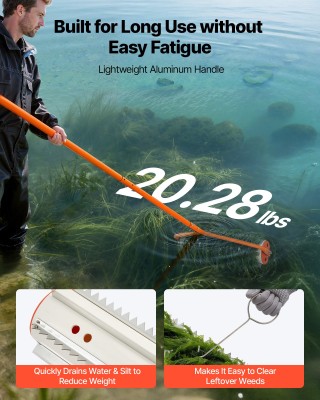 VEVOR Lake Weed Roller εργαλείο αφαίρεσης ζιζανίων λίμνης και λίμνη...