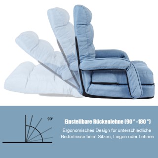 Costway Μπλε Πτυσσόμενος Καναπές-Κρεβάτι για Σπίτι και Γραφείο HW56... Costway Μπλε Πτυσσόμενος Καναπές-Κρεβάτι για Σπίτι και Γραφείο HW56...