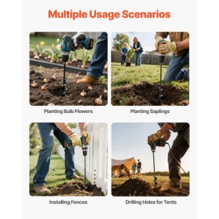 VEVOR Τρυπάνι Γεωτρήσεων Σπιράλ 1.57 x 16.5 ίντσες για Γη LXZZT1G40...