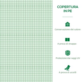 Outsunny  Μικρό Θερμοκήπιο με 2 Πλευρικά Παράθυρα και Κεντρικό Παρά...