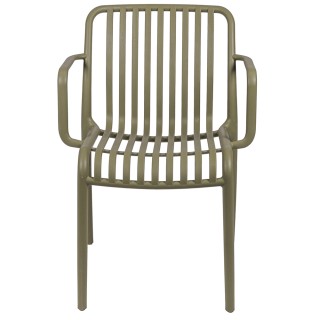 Galileo Καρέκλα με μπράτσα από πλαστικό PP 56x565x795 cm σχέδιο ρίγ...