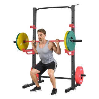 VEVOR Πολυλειτουργικό Ράφι Squat Power Cage, Ρυθμιζόμενο J-Hooks & ...