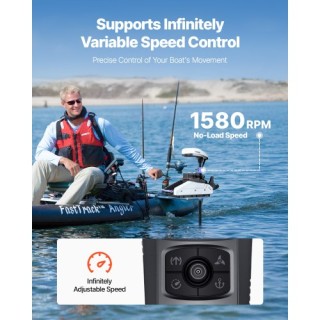 VEVOR Ηλεκτρική Εξωλέμβια Μηχανή Θαλάσσης 55lb 12V με Άξονα 36 GPSK...