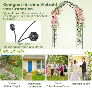 Διακοσμητικά Μεταλλικά Ημικυκλικά Τόξα Κήπου, Μαύρο 150 x 39 x 250c... Διακοσμητικά Μεταλλικά Ημικυκλικά Τόξα Κήπου, Μαύρο 150 x 39 x 250c...
