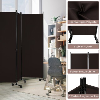 Πτυσσόμενο Διαχωριστικό Χώρου 6 Τμημάτων με Ρόδες Κλειδώματος 334,5... Πτυσσόμενο Διαχωριστικό Χώρου 6 Τμημάτων με Ρόδες Κλειδώματος 334,5...