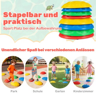 Costway Σετ Ισορροπίας 8τμχ με Αντιολισθητικές Πολύχρωμες Πέτρες Σ... Costway Σετ Ισορροπίας 8τμχ με Αντιολισθητικές Πολύχρωμες Πέτρες Σ...