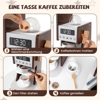 Costway Ξύλινη Γωνιακή Παιδική Κουζίνα με Φώτα, Ήχους και Αξεσουάρ ... Costway Ξύλινη Γωνιακή Παιδική Κουζίνα με Φώτα, Ήχους και Αξεσουάρ ...