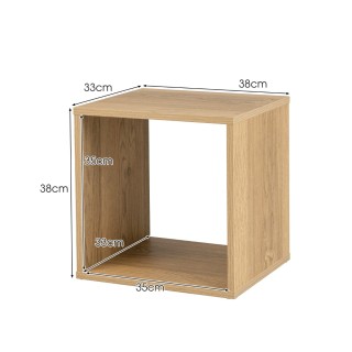 Διακοσμητικά Κυβικά Ράφια Αποθήκευσης 38 x 33 x 38 cm Φυσικό  Ξύλο ...