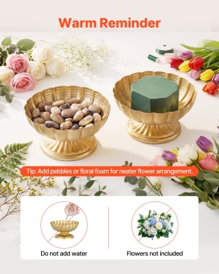 VEVOR 10 Τεμάχια Χρυσά Βάζα Γάμου 12 εκ. για Διακόσμηση Τραπεζιού H... VEVOR 10 Τεμάχια Χρυσά Βάζα Γάμου 12 εκ. για Διακόσμηση Τραπεζιού H...