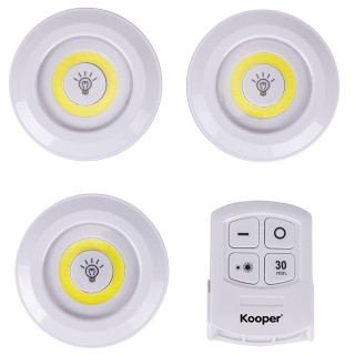 Kooper Σετ 3 Λαμπών με Τηλεχειριστήριο και Μπαταρία, Λευκό Kooper 5... Kooper Σετ 3 Λαμπών με Τηλεχειριστήριο και Μπαταρία, Λευκό Kooper 5...