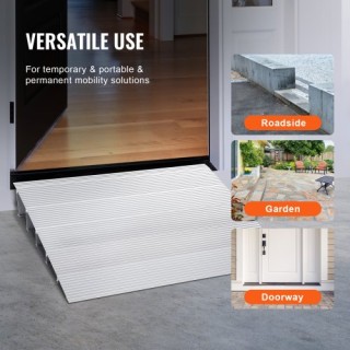 Ράμπα Πόρτας VEVOR, 5 Ύψος, 800 lbs Φορτίο, Αλουμινίου, Ρυθμιζόμενη...