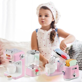 BAKAJI Ροζ Κουζινικά Παιχνίδια: Μίξερ, Καφετιέρα, Φρυγανιέρα, Μπλέν...