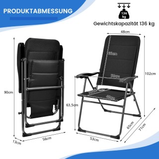 Costway Σετ 2 Καρεκλών Κήπου Πτυσσόμενες Καρέκλες με 7-Θέσεων Ρυθμι... Costway Σετ 2 Καρεκλών Κήπου Πτυσσόμενες Καρέκλες με 7-Θέσεων Ρυθμι...