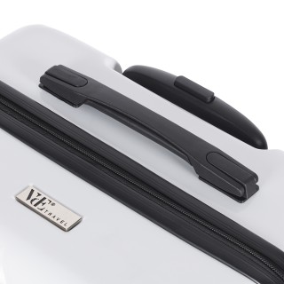 Galileo Σετ 2 λευκές βαλίτσες με 4 περιστρεφόμενες ρόδες 360 κλείδω...