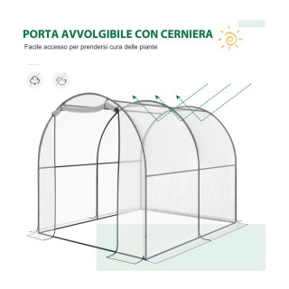 Διάφανο Θερμοκήπιο 250 x 200 x 200 cm Outsunny 01-0467 Διάφανο Θερμοκήπιο 250 x 200 x 200 cm Outsunny 01-0467
