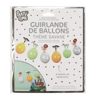 Διακοσμητική Γιρλάντα με 6 Μπαλόνια 3m Savane Party Time EA10264 Διακοσμητική Γιρλάντα με 6 Μπαλόνια 3m Savane Party Time EA10264