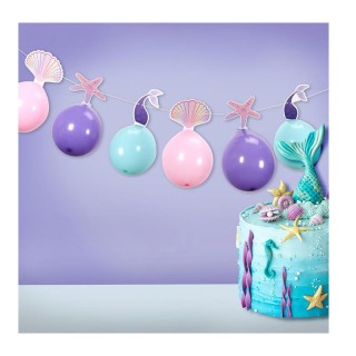 Διακοσμητική Γιρλάντα με 6 Μπαλόνια 3m Sirene Party Time EA10257 Διακοσμητική Γιρλάντα με 6 Μπαλόνια 3m Sirene Party Time EA10257
