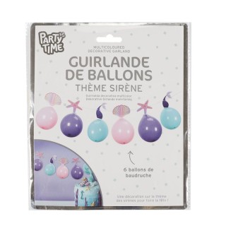 Διακοσμητική Γιρλάντα με 6 Μπαλόνια 3m Sirene Party Time EA10257 Διακοσμητική Γιρλάντα με 6 Μπαλόνια 3m Sirene Party Time EA10257