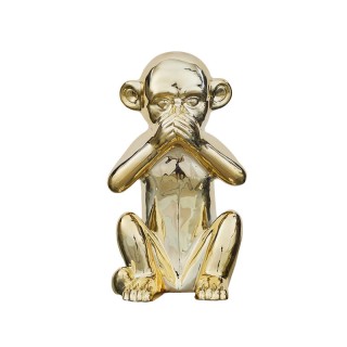 Διακοσμητική Μαϊμού από Δολομίτη 17 x 15 x 28 cm Χρώματος Χρυσό Hom... Διακοσμητική Μαϊμού από Δολομίτη 17 x 15 x 28 cm Χρώματος Χρυσό Hom...