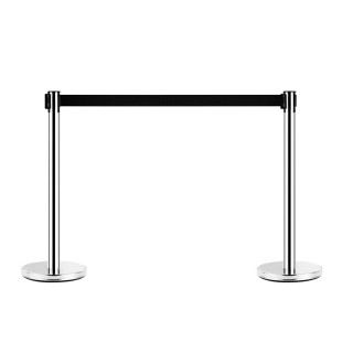 Σετ Διαχωριστικά Κολωνάκια από Ανοξείδωτο Ατσάλι με Ιμάντα 2 m Χρώμ... Σετ Διαχωριστικά Κολωνάκια από Ανοξείδωτο Ατσάλι με Ιμάντα 2 m Χρώμ...