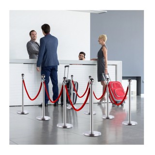 Σετ Διαχωριστικά Κολωνάκια από Ανοξείδωτο Ατσάλι με Σχοινί 1.5 m 2 ... Σετ Διαχωριστικά Κολωνάκια από Ανοξείδωτο Ατσάλι με Σχοινί 1.5 m 2 ...