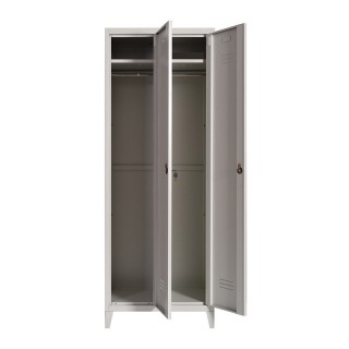Δίφυλλη Μεταλλική Ντουλάπα Εξωτερικού Χώρου με Χώρισμα και 2 Ράφια ...