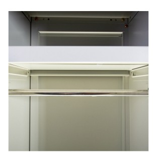 Δίφυλλη Μεταλλική Ντουλάπα Εξωτερικού Χώρου με Χώρισμα και 2 Ράφια ...