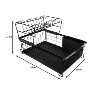 Διώροφη Μεταλλική Πιατοθήκη Στεγνωτήριο 43 x 29 x 27 cm Ruhhy 19163 Διώροφη Μεταλλική Πιατοθήκη Στεγνωτήριο 43 x 29 x 27 cm Ruhhy 19163