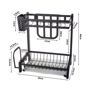 Διώροφη Μεταλλική Πιατοθήκη Στεγνωτήριο 35.5 x 22.5 x 40 cm Verk Gr... Διώροφη Μεταλλική Πιατοθήκη Στεγνωτήριο 35.5 x 22.5 x 40 cm Verk Gr...
