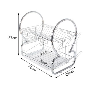 Διώροφη Μεταλλική Πιατοθήκη Στεγνωτήριο 40 x 25 x 37 cm Verk Group ... Διώροφη Μεταλλική Πιατοθήκη Στεγνωτήριο 40 x 25 x 37 cm Verk Group ...