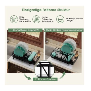 Διώροφη Μεταλλική Πτυσσόμενη Πιατοθήκη Στεγνωτήριο 49-56 x 31 x 30 ... Διώροφη Μεταλλική Πτυσσόμενη Πιατοθήκη Στεγνωτήριο 49-56 x 31 x 30 ...