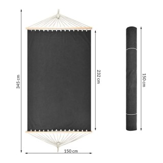 Διπλή Αιώρα 345 x 150 cm Χρώματος Ανθρακί Bakaji 02814201 Διπλή Αιώρα 345 x 150 cm Χρώματος Ανθρακί Bakaji 02814201