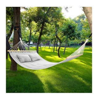 Διπλή Αιώρα 345 x 150 cm Χρώματος Γκρι Bakaji 02814200 Διπλή Αιώρα 345 x 150 cm Χρώματος Γκρι Bakaji 02814200