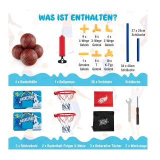 Διπλή Μπασκέτα Arcade με Βάση 90 x 90 x 140 cm Costway SP37889 Διπλή Μπασκέτα Arcade με Βάση 90 x 90 x 140 cm Costway SP37889