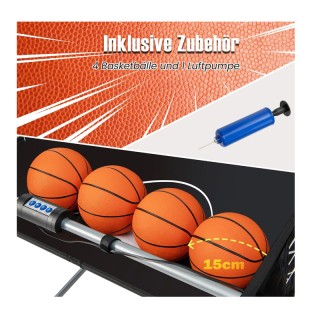 Διπλή Μπασκέτα με Βάση 207 x 108 x 205 cm Costway SP35202WH