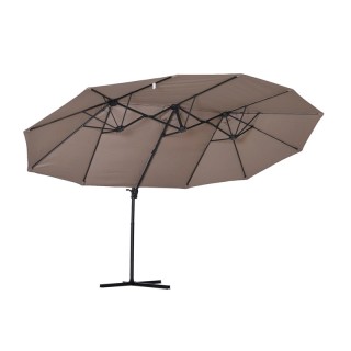 Διπλή Κρεμαστή Ομπρέλα Κήπου από Ατσάλι με Μανιβέλα 270 x 460 x 250...