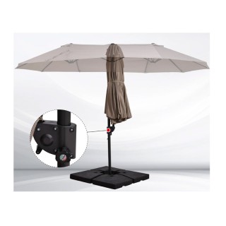 Διπλή Κρεμαστή Ομπρέλα Κήπου από Ατσάλι με Μανιβέλα 270 x 460 x 250... Διπλή Κρεμαστή Ομπρέλα Κήπου από Ατσάλι με Μανιβέλα 270 x 460 x 250...