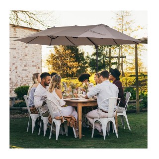 Διπλή Κρεμαστή Ομπρέλα Κήπου από Ατσάλι με Μανιβέλα 270 x 460 x 250... Διπλή Κρεμαστή Ομπρέλα Κήπου από Ατσάλι με Μανιβέλα 270 x 460 x 250...