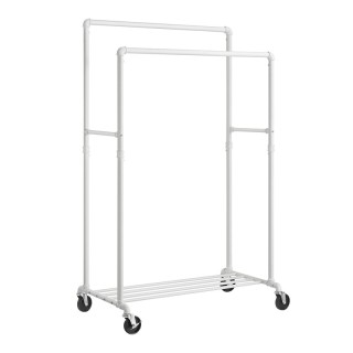 Διπλή Μεταλλική Κρεμάστρα Ρούχων Δαπέδου 100 x 162 x 59 cm με Ρόδες... Διπλή Μεταλλική Κρεμάστρα Ρούχων Δαπέδου 100 x 162 x 59 cm με Ρόδες...