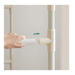 Διπλή Μεταλλική Κρεμάστρα Ρούχων Δαπέδου με 2 Υφασμάτινα Ράφια 114 ... Διπλή Μεταλλική Κρεμάστρα Ρούχων Δαπέδου με 2 Υφασμάτινα Ράφια 114 ...